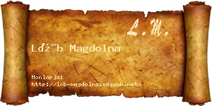 Löb Magdolna névjegykártya